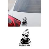 TSC Siyah Renk Arabada Bebek Var Oto Sticker Etiket 20 CM, 22HZRx108