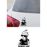 TSC Sİyah Renk Arabada bebek Var Oto Sticker Etiket 20 CM