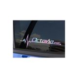 TSC Skoda Octavia Yan Cam Sticker Oto Kapı 20 Cm X 7 Cm Holo-Chroma Çok Renkli, Holo-Chroma Z93