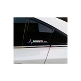 TSC Sorento Yan Cam Sticker Oto Kapı 20 Cm X 7 Cm Hologram Beyaz, Holohrrt58