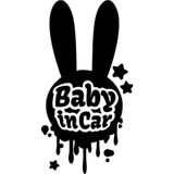 TSC Taşvan Baby in Car Yazısı Yazısı Araç Oto Sticker Yapıştırması 15cm Siyah