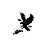 TSC Tavşanı Yakalamaya Çalışan Kartal Etiket Sticker 18cm Çok Renkli, EY-1-320