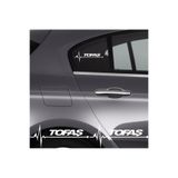 TSC Tofaş Doğan Ritim Oto Araba Sticker Sağ Sol 1 Çift Renkli, tscledxz114