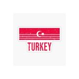 TSC Türkiye Bayrak Sticker Oto Etiket Araba Yapıştırma 17cm Çok Renkli, STICKER2K24