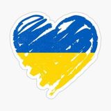 TSC Ukrayna Ukraine Kalp Şekli Araba Leptop Sticker Yapıştırma 18CM