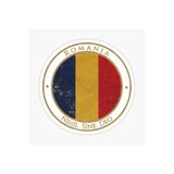 TSC Vintage Romanya Avrupa Bayrağı Sticker 18CM Etiket Çok Renkli, 31agusx250
