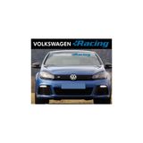 TSC Volkswagen Racing Ön Cam Sticker Beyaz Renk Araba Yapıştırması, Siyah1b15