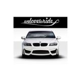 TSC Wlovetoride Ön Cam Alınlık Büyük Sticker Beyaz, Kapikolu-z233