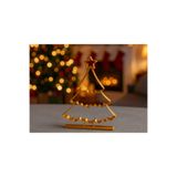 TSC Yılbaşı Temalı Mini Süs Seti PLA Plastik Gold Renk 15CM Hediyelik Figür, PLADEkoratifx108