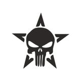 TSC Yıldız Punisher Kurukafa Kuru Kafa Araba Sticker 23cm