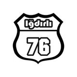 TSC Z1897 Iğdırlı 76 Etiket Siyah Yapıştırma Oto Sticker