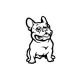 TSC Z2147 Araba İçin Fransız Buldog Köpek Yapıştırma Sticker