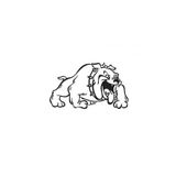 TSC Z635 Bulldog Köpek Araba 30cm Yapıştırma Sticker