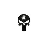 TSC Z677 Skoda Kuru Kafa Punisher Araba Sticker