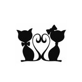 TSC Z901 2li Sevimli Kedi Z Araba 20cm Yapıştırma Sticker