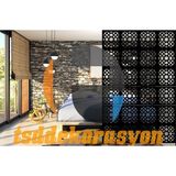 Tsd Dekorasyon Ahşap Oda Bölücü/seperatör/duvar Paneleri Yıldız - 28 x 28 - Siyah