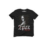 Tshirthane 2Pac Thug Life Hip-Hop Rap Müzik Baskılı Dar Kesim Slim Fit Erkek T-Shirt