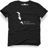 Tshirthane Aikido Community Siyah Erkek T-Shirt - XS