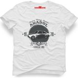 Tshirthane Anadol Turkish Car 1970 Beyaz Erkek T-Shirt