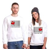 Tshirthane Aşkımızın Barkodu Sevgili Kombinleri Sweatshirt Kombini, Erkek, 2XL-Tek Ürün Fiyatıdır, Kombin Yapmak İçin En Az 2 Adet Sepete Ekleyiniz