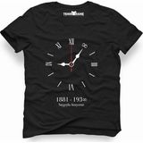 Tshirthane Atatürk 10 Kasım 09:05 Siyah Erkek T-Shirt