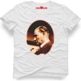 Tshirthane Atatürk Beyaz Erkek T-Shirt - XS