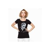 Tshirthane Atatürk Portre Tişört Kadın Siyah Tshirt