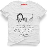 Tshirthane Atatürk Sonsuzluk 10 Kasım Beyaz Erkek T-Shirt - XS