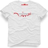 Tshirthane Atatürk Türkiye 95 Yaşında 29 Ekim Beyaz Erkek T-Shirt - L