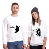 Tshirthane Ay Güneş Sevgili Kombinleri Sweatshirt