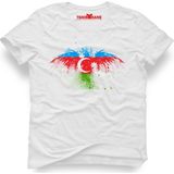 Tshirthane Azerbaycan Azerbaijan Beyaz Erkek T-Shirt - L