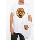 Tshirthane Baba Oğul Aslan Zıbın (Tek Ürün Fiyatıdır Kombin Yapmak Için 2 Adet Sepete Ekleyiniz) - 4XL - Beyaz