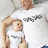 Tshirthane Baba Oğul Top Dad Gun Son Zıbın Tshirt (Tek Ürün Fiyatıdır Kombin Yapmak Için 2 Adet Sepete Ekleyini - Beyaz