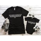 Tshirthane Baba Oğul Top Dad Son Zıbın Tshirt (Tek Ürün Fiyatıdır Kombin Yapmak Için 2 Adet Sepete Ekleyiniz) - 5 - 6 Yaş - Siyah
