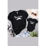 Tshirthane Babasının Veliahtı Baba Oğul Kız Tek Ürün Fiyatıdır Kombin Yapmak Için En Az 2 Adet Sepete Ekleyiniz - 12 - 15 Ay - Siyah