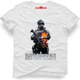 Tshirthane Battlefield Beyaz Erkek T-Shirt - XL
