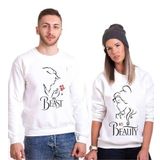 Tshirthane Beast Beauty Gül Sevgili Kombinleri Sweatshirt Kombini, Erkek, 2XL-Tek Ürün Fiyatıdır, Kombin Yapmak İçin En Az 2 Adet Sepete Ekleyiniz
