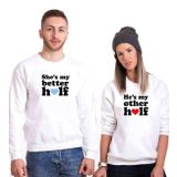 Tshirthane Better Other Half 2'li Sevgili Sweatshirt