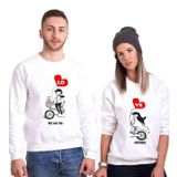 Tshirthane Bisiklet Love Sevgili Kombinleri Sweatshirt Kombini, Kadın, 2XL-Tek Ürün Fiyatıdır, Kombin Yapmak İçin En Az 2 Adet Sepete Ekleyiniz