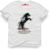 Tshirthane Bold Pilot 30 Nisan 2015 Beyaz Erkek T-Shirt