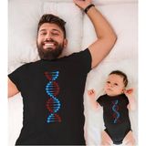 Tshirthane Bordo Mavi Dna Baba Oğul Kız (Tek Ürün Fiyatıdır Kombin Yapmak Için En Az 2 Adet Sepete Ekleyiniz) - 12 - 15 Ay - Siyah