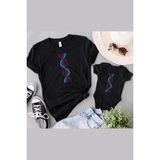 Tshirthane Bordo Mavi Dna Baba Oğul Kız (Tek Ürün Fiyatıdır Kombin Yapmak Için En Az 2 Adet Sepete Ekleyiniz) - 9 - 12 Ay - Siyah