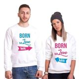 Tshirthane Born To Love Sevgili Kombinleri Sweatshirt Kombini, Erkek, M-Tek Ürün Fiyatıdır, Kombin Yapmak İçin En Az 2 Adet Sepete Ekleyiniz