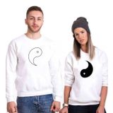 Tshirthane Cat Yingyang 2'li Sevgili Sweatshirt