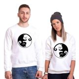 Tshirthane Cat Yingyang Sevgili Kombinleri Sweatshirt Kombini, Erkek, M-Tek Ürün Fiyatıdır, Kombin Yapmak İçin En Az 2 Adet Sepete Ekleyiniz