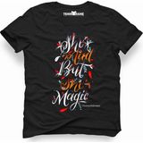 Tshirthane Charles bukowski shes mad but she magic Erkek T-Shirt - Siyah