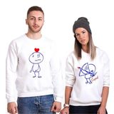 Tshirthane Cupid Heart Sevgili Kombinleri Sweatshirt Kombini