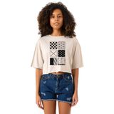 Tshirthane Demon Slayer Anime Patterns Bej Kadın Crop Tshirt P20846S4647, Bej, L/XL
