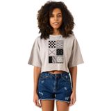 Tshirthane Demon Slayer Anime Patterns Taş Rengi Kadın Crop Kapşonlu P20849S2955, Taş Rengi, L/XL