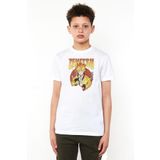 Tshirthane Demon Slayer Anime Zenitsu Poster Beyaz Çocuk Bisikletyaka Tshirt P20939S2034, Beyaz, 9-10 Yaş